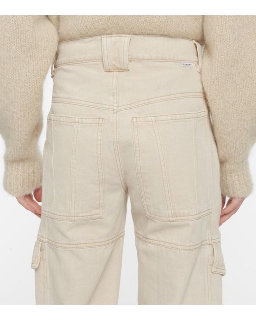 Isabel Marant Gray Vayoneo Cargo Straight Jeans