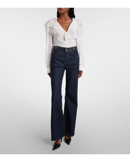 Citizens of Humanity Blue Kimberly High-Rise Flared Jeans