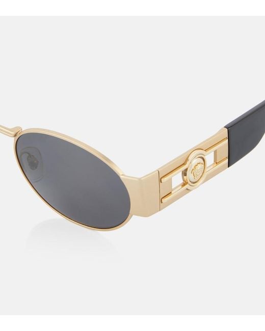Versace Gray Medusa '95 Oval Sunglasses
