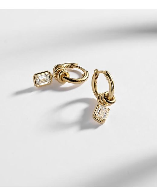 Spinelli Kilcollin White Zahra 18Kt Hoop Earrings With Diamonds