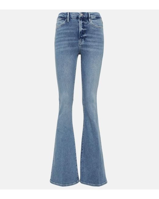 FRAME Blue Le Super High Flare Jeans