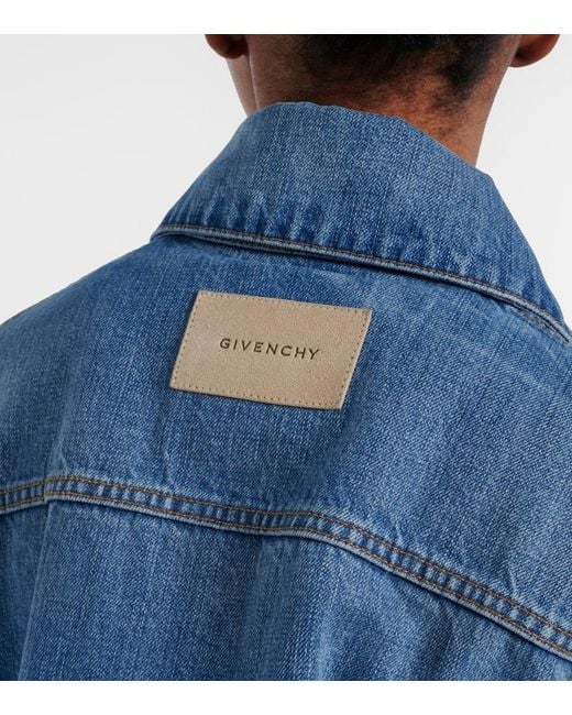 Givenchy Blue Deconstructed Oversized Denim Jacket