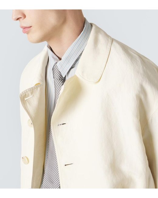 Giorgio Armani White Archivio Striped Cotton Shirt for men