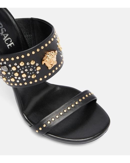 Versace Black High Heel Sandals