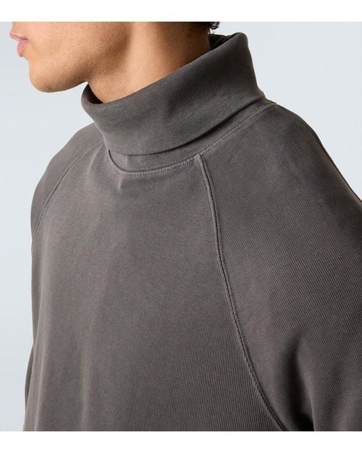Our Legacy Gray Scholar Cotton Jersey Turtleneck Sweater for men