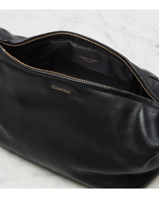 Calvin Klein Black Andy Small Leather Shoulder Bag