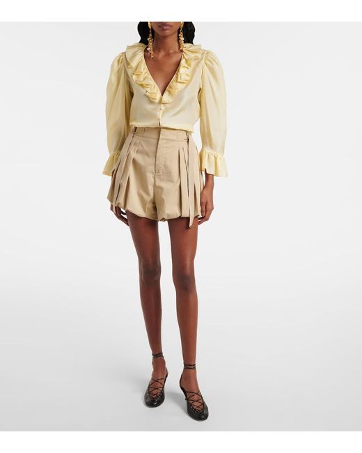 Chloé Yellow Bluse Aus Seide