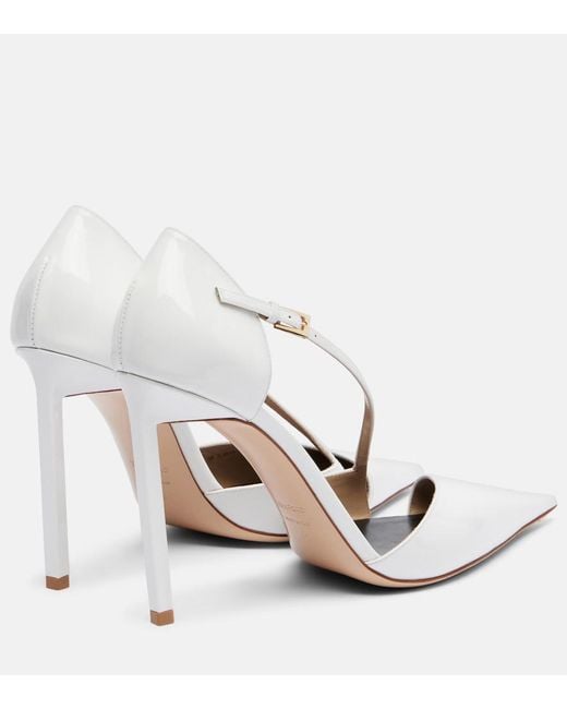 Tom Ford White 105 Patent Leather Pumps