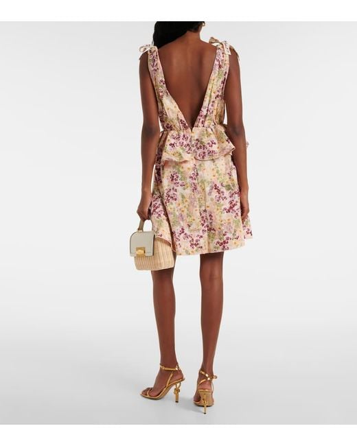 Agua Bendita Pink Minikleid Infinito Florecer Aus Baumwolle