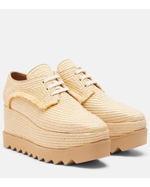 Stella McCartney Natural Elyse Woven Platforms