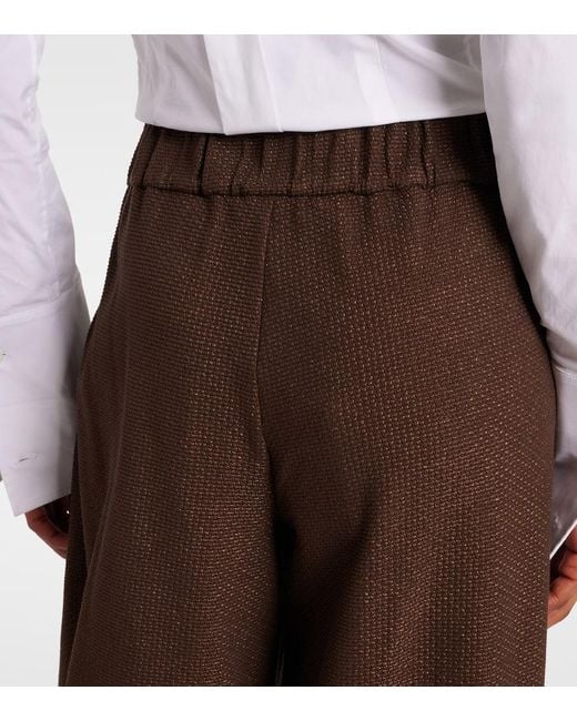 Max Mara Brown Weite Hose Aereo Aus Einem Baumwollgemisch