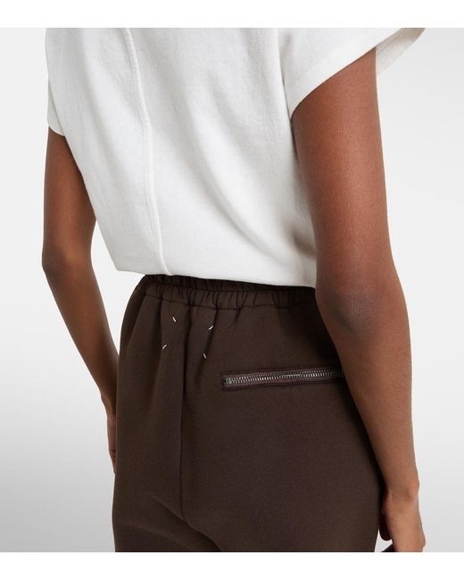 Maison Margiela Brown Cotton-Blend Sweatpants