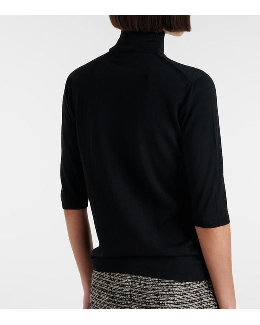 Max Mara Black Boa Virgin Wool Sweater