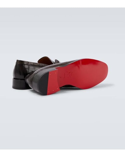 Christian Louboutin Loafers Chambelimoc Aus Leder in Brown für Herren
