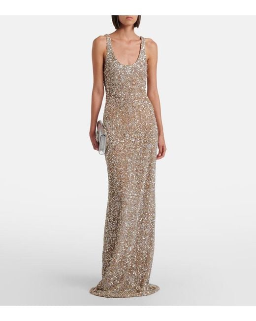 The Sei Natural Embellished Gown