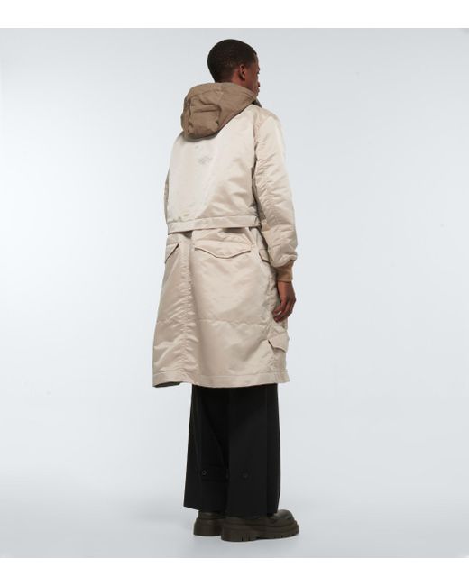 sacai nylon twill coat
