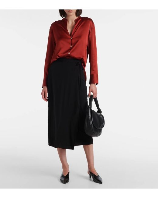 Vince Red Silk Blouse