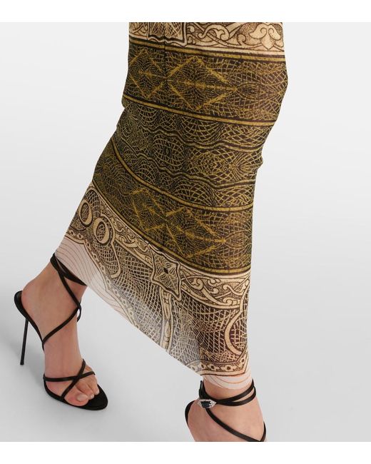Jean Paul Gaultier Natural Printed Maxi Skirt