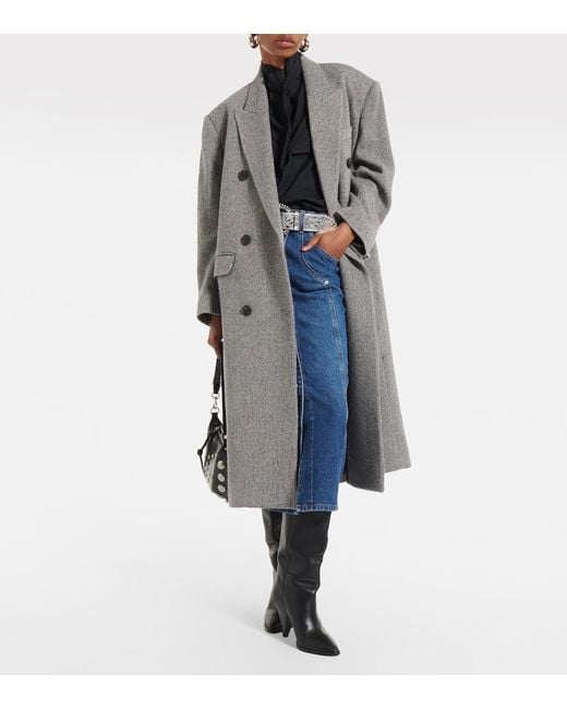 Isabel Marant Gray Wool Coat 'Lexana'