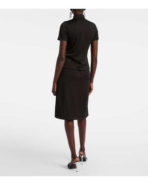 Courreges Black Top Interlock Aus Jersey