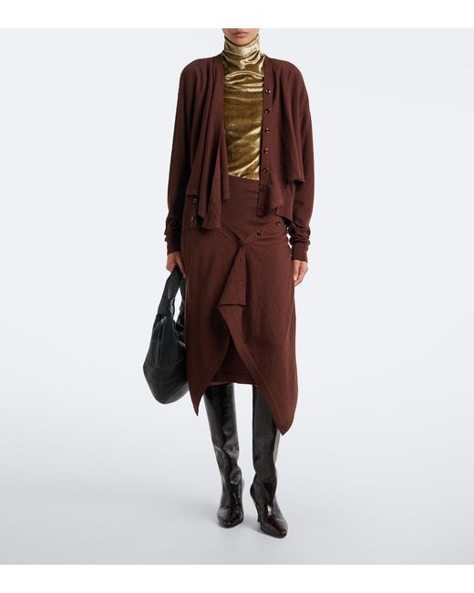 Lemaire Green Velvet Turtleneck Top