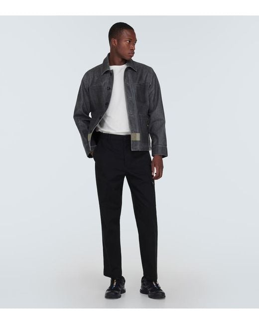 C P Company Black Cotton Cargo Pants for men