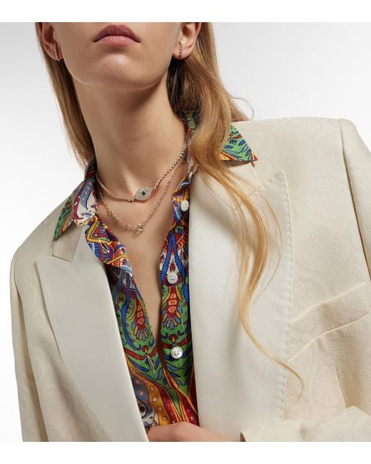 Spinelli Kilcollin White Gravity 18Kt, Rose, And Sterling Necklace And 18Kt Ring Set