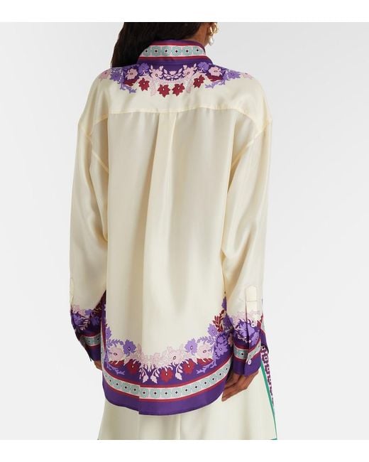 LaDoubleJ Purple Better Than Your Boyfriend Silk Shirt