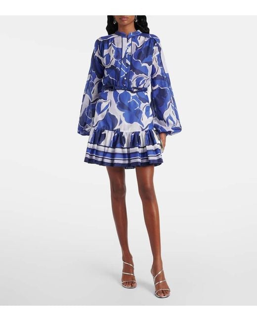 Rebecca Vallance Blue Minikleid Paros Aus Baumwolle
