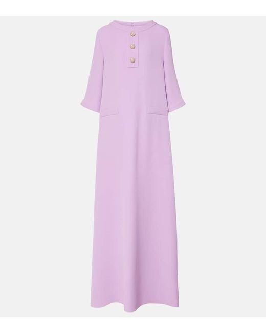 Valentino Purple Silk Cady Gown