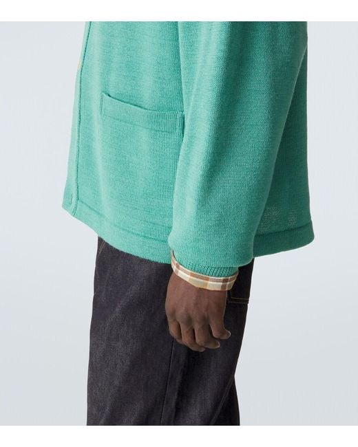 Visvim Green Selmer Wool Cardigan for men