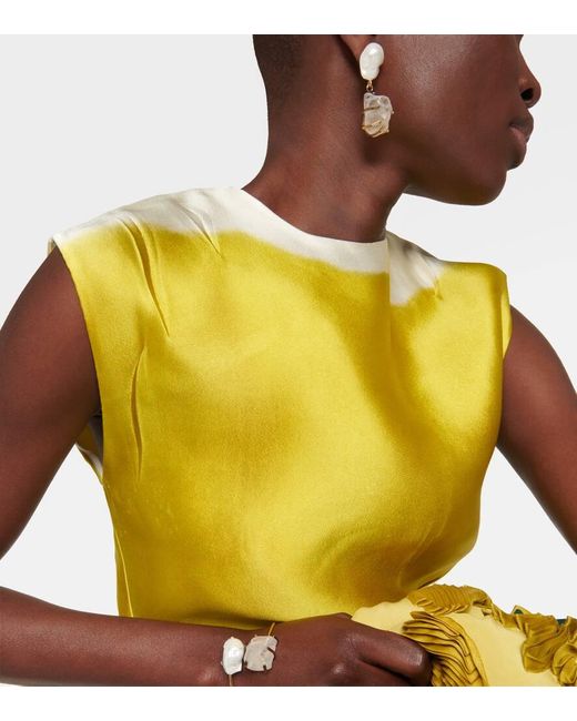 Erdem White Faux Pearl Drop Earrings