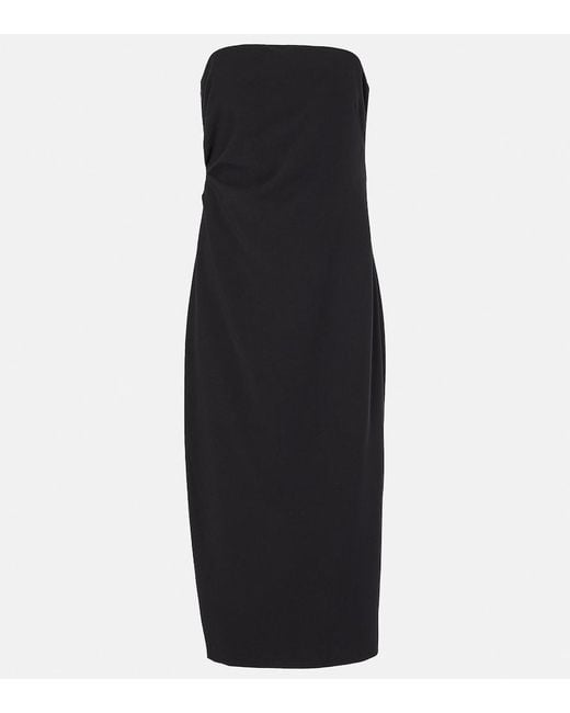 Vince Blue Strapless Midi Dress