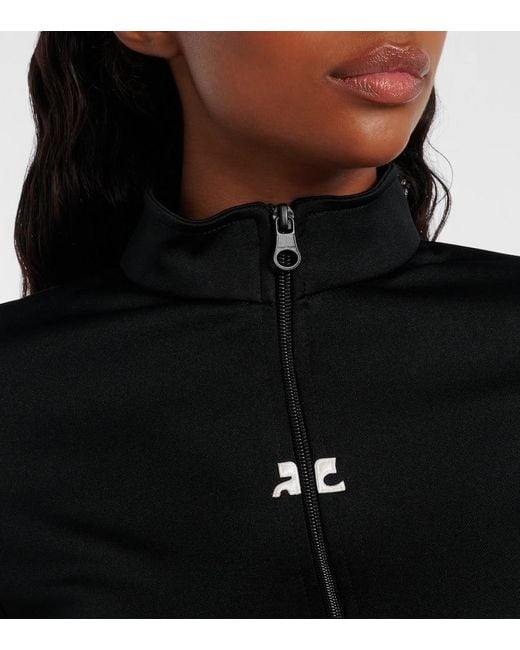 Courreges Black Interlock Jersey Track Jacket
