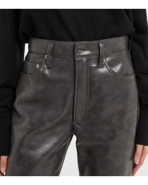 Agolde Gray Kelly High-Rise Pants
