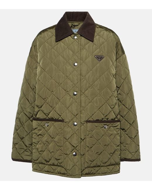 Prada Green Light Re-Nylon Quilted Jacket