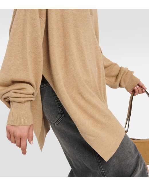 Isabel Marant Natural Giliane Wool-Blend Jersey Sweater