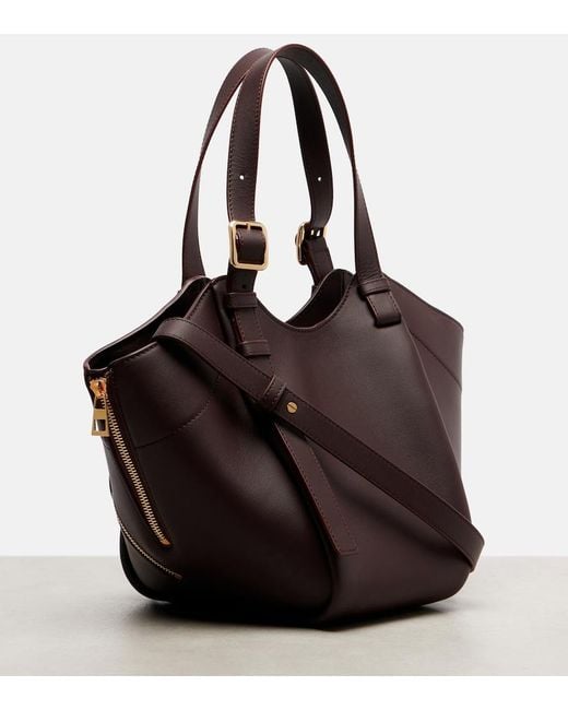 Loewe Brown Flip Hammock Bag