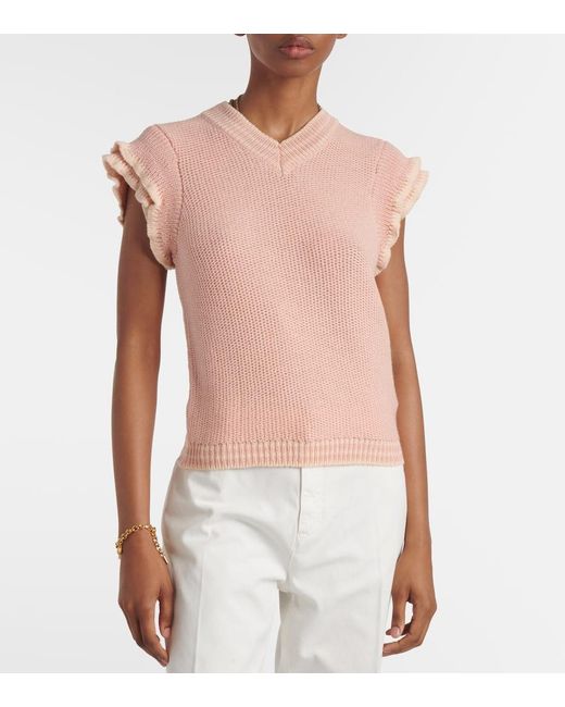 Chloé Pink Pastel Wool Vest