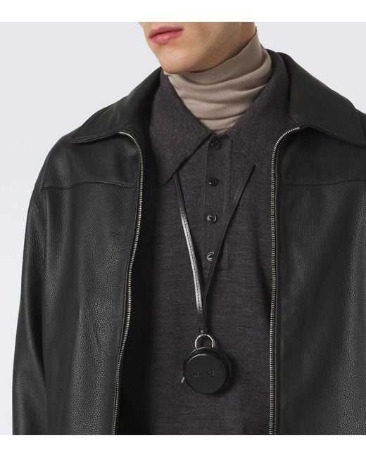 Lemaire White Leather Necklace for men