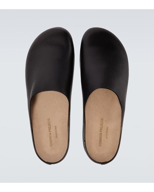 Zuecos De Piel Common Projects de hombre de color Black
