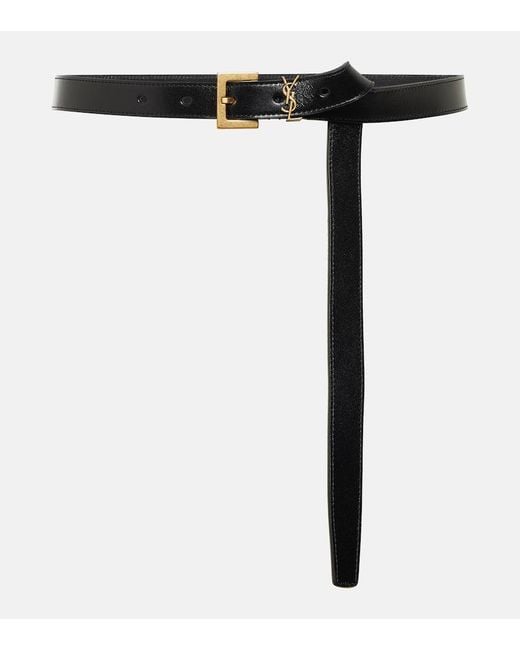 Cinturon Cassandre 20 de piel Saint Laurent de color Black