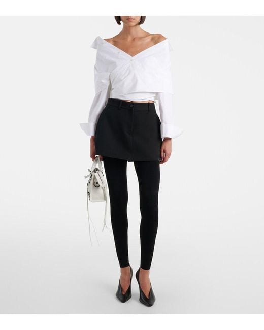Balenciaga White Le City Mini Leather Top-Handle Bag