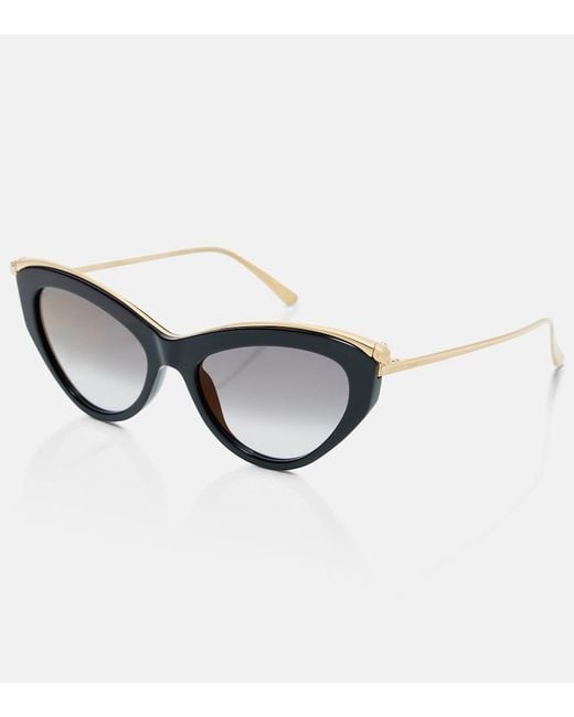 Cartier Brown Panthere De Cartier Cat-Eye Sunglasses