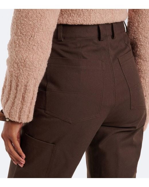 Altuzarra Brown Mills Cotton Straight Pants