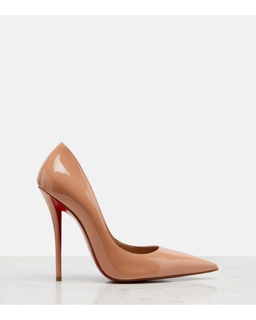 Christian Louboutin Brown Miss Z Patent Leather Pumps