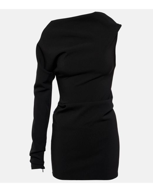 Maticevski Black Aroma Draped Jersey Minidress
