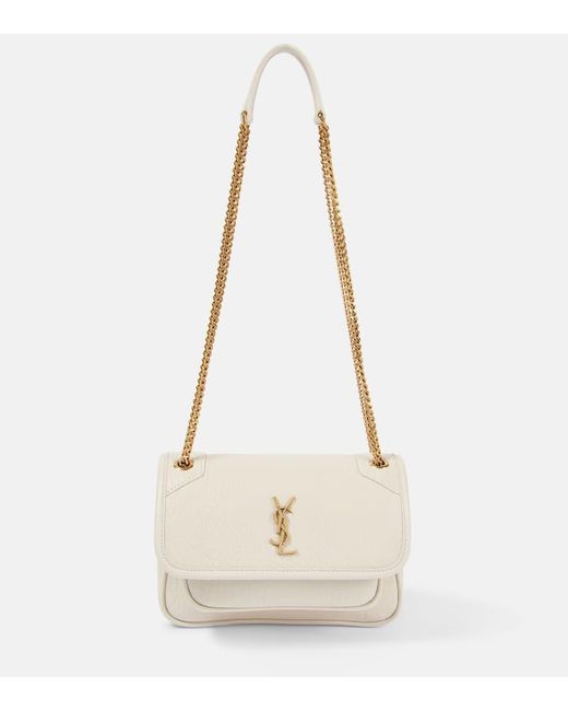 Borsa A Spalla Niki Mini di Saint Laurent in White