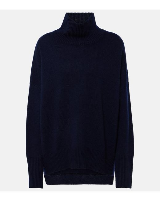 Lisa Yang Blue Heidi Turtleneck Cashmere Sweater