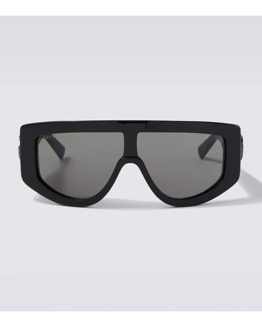 Gucci Black Double G Flat-Top Sunglasses for men